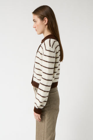 Praline Striped Cardigan in alpaca by amt. studio — image 5