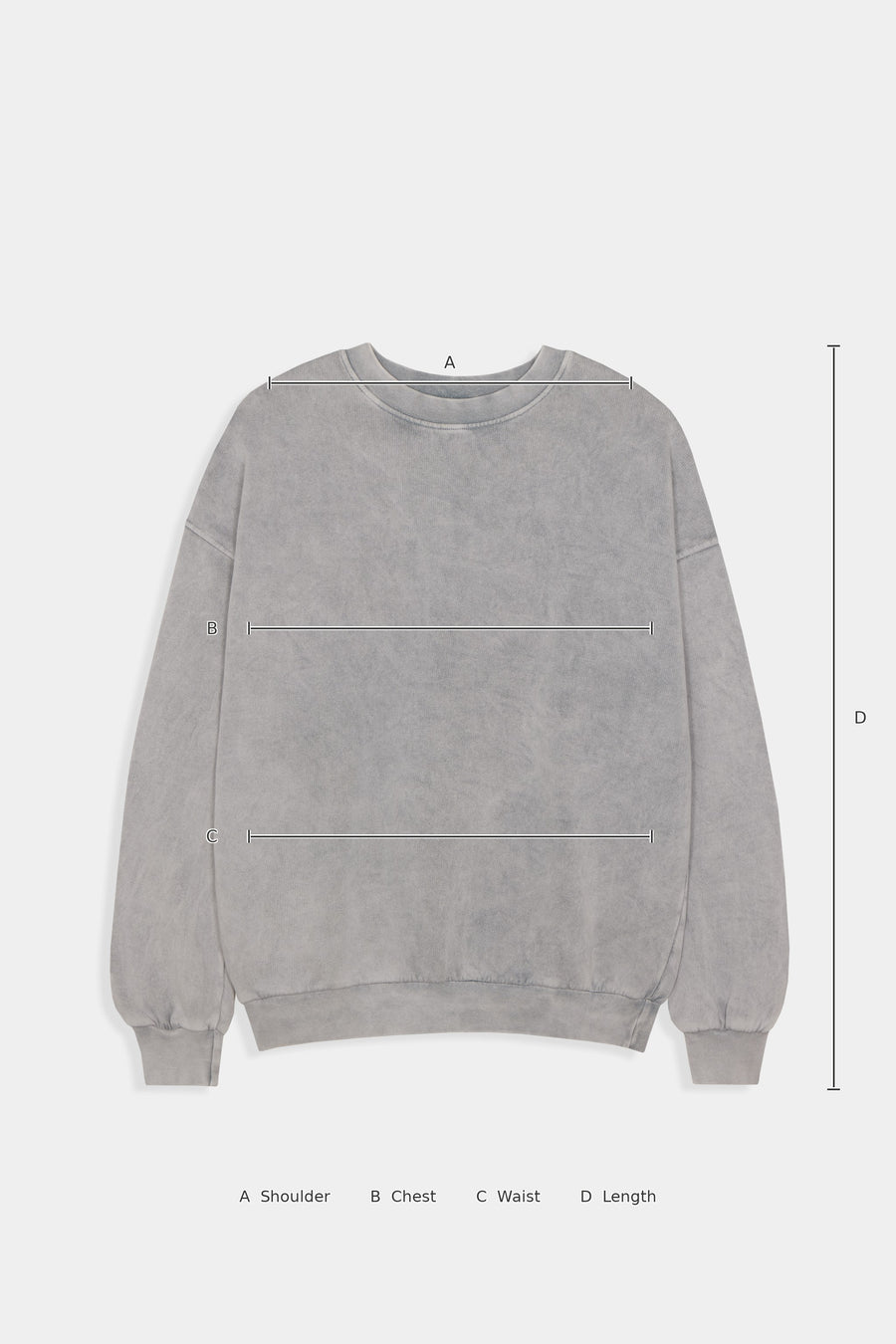Size Guide – Light Acid Sweatshirt
